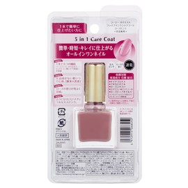 Manicurist Five in One Care Coat, Rose, Pink, 0.3 fl oz (10 ml) (Quick Drying, Rose Scent)