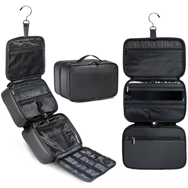 BAGSPRITE Hanging Toiletry Bag - Water-Resistant Travel Toiletry Bag -