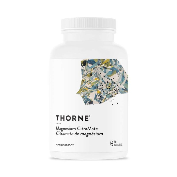 Thorne Magnesium Citramate - Magnesium with Citrate-Malate to Support Energy Production, Heart and Lung Function, and Metabolism of Sugar and Carbs - 90 Capsules - 90 Servings