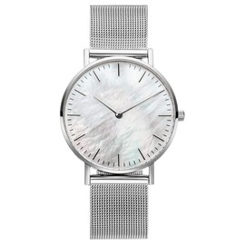 Basfur Dress Watch Fe-Montre-063-02, Silver Band / White Dial, Modern