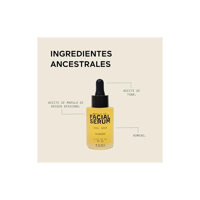 AHAL Suero Facial Marula Africana Piel Grasa Mixta y Madura