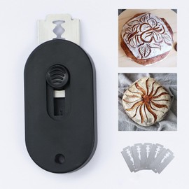 ZLMC Professional Bread Lame-Stainless Steel Dough Scoring Tool with Ultra Sharp Blades- for Bread Scoring, Bakery Artistry, and Sourdough Bread Making-Includes 5 Extra Blades (Black)