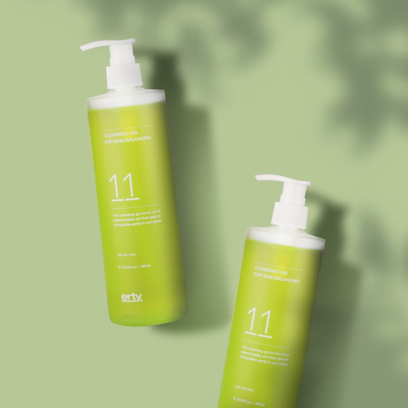 Erti 11 Dermatology Cleansing Gel for Skin Balancing 480ml /
