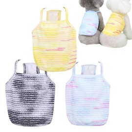 Loyanyy Cooling Dog Vests Set Cute Dog Shirts for Small Medium Stylish Soft Cat Tank Top Black Blue Yellow Medium
