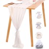 rismart Sheer Chiffon Table Runner 29x120 Inches Wedding Table Sheet