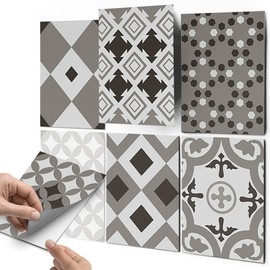 CREATISTO Tile Stickers, Tile Film, High-Quality Stickers for Tiles, Decorative Film for Tiles in Kitchen and Bathroom/Bathroom (20 x 25 cm, 6 Pieces)