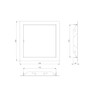 20x20 cm / 8x8 inch White Metal Access Panel -