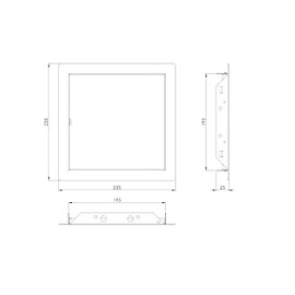 20x20 cm / 8x8 inch White Metal Access Panel - Access Door - Inspection Flap