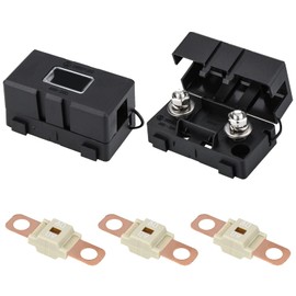 Midi Fuse, Pack of 3 80A Midi Screw Fuses 2 Pieces ANS Fuse Holder 12V-58V Midi High Current Fuse for Cars, Trucks, Construction Vehicles, Buses, Caravans
