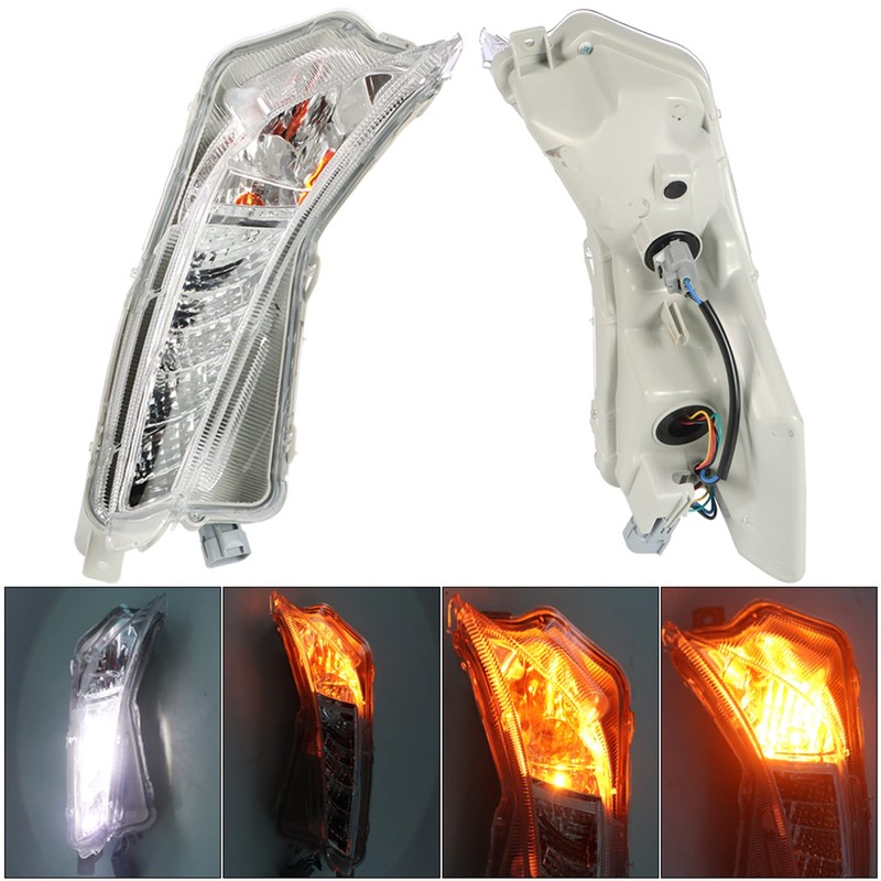 ANTUKO 2Pcs Daytime Running Light Fog Light Assembly with Turn