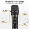 TONOR Wireless Microphone with Treble/Bass/Echo, Dynamic Handheld Singing Mic with