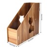 Tyenaza Desktop File Magazine Folder Holder, Wooden Hollow Cat Desktop