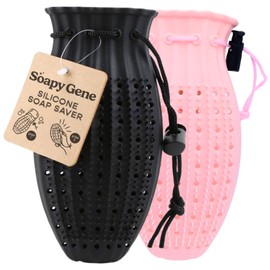 Soap Saver Bag, Gentle Exfoliating Loofah Pouch, Soap Sleeves for Bars, Exfoliating Bag, Bar Soap Pouch, Mesh Soap Bags for Soap Bars, Soap Bar Bag, Silicone Body Scrubber, 2-Pack Loofah