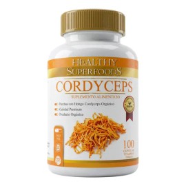 Healthy Superfoods Cordyceps Puro Premium Genuino 100 Capsulas 500mg Sabor Natural
