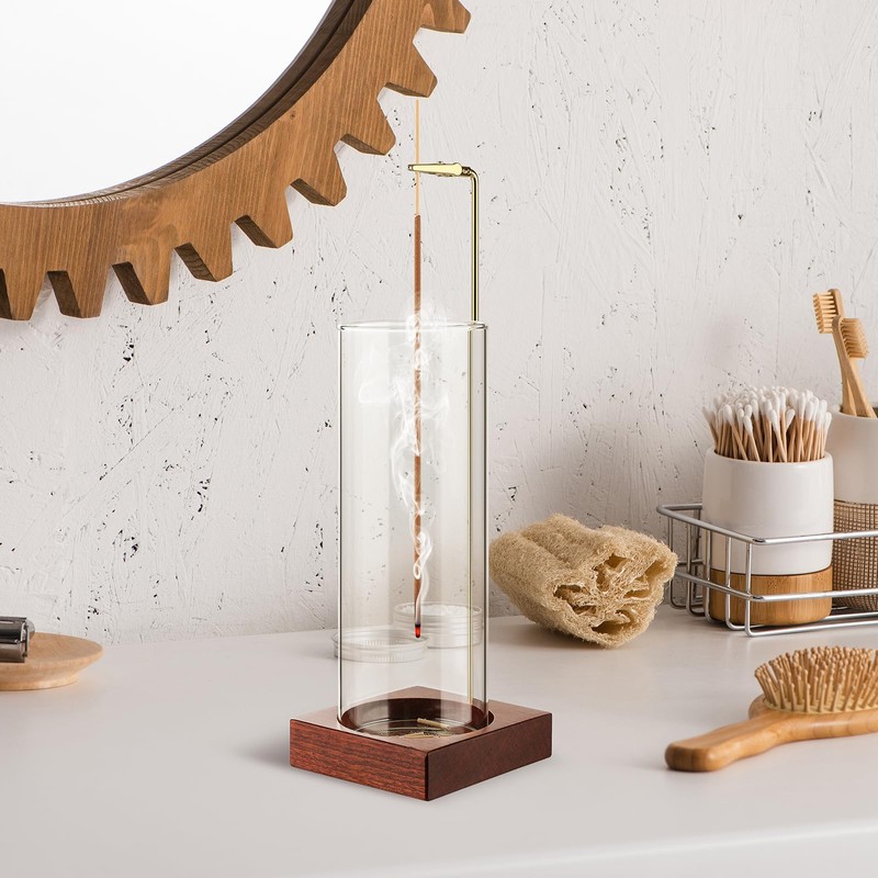 Incense Holder,Wooden Incense Holder for Sticks with 20 Incense Sticks,