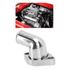 Water Neck Thermostat Housing 8459BK 15° Swivel Silver Thermostat Housing