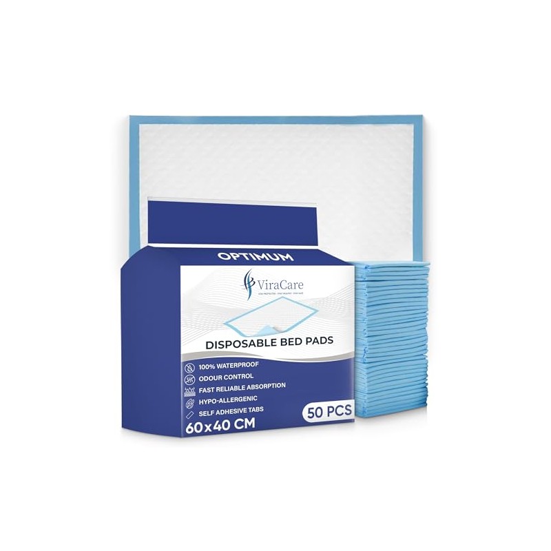 200 x Optimum Disposable Incontinence Bed Pads, 60x40cm, Bed Protectors
