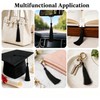 Bookmark Tassels, 100 Pcs Black Silky Floss Bookmark Tassels, Mini