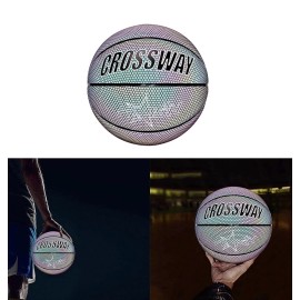 Crossway Holographic Basketball Glowing Reflective 29.5” Luminous Ball  Free Shipping
