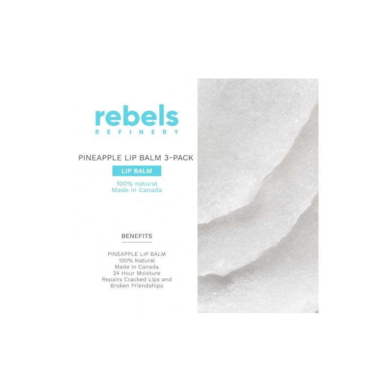 Rebels Refinery Paquete de 3 bálsamos labiales con forma de