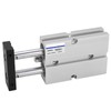 Air Cylinder Pneumatic 2 Piston Rod 2 Shaft Double Action