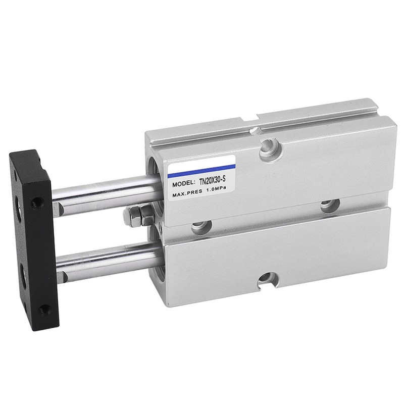 Air Cylinder Pneumatic 2 Piston Rod 2 Shaft Double Action