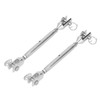 2PCS M8 Thread Stainless Steel Turnbuckle Wire Rope Tensioner Marine