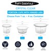 Party Essentials Leak Proof Plastic Condiment Souffle Containers with Attached