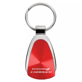 Dodge Charger Tear Drop Key Ring (Red)