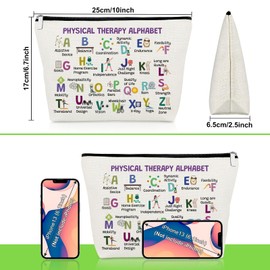 Physical Therapy Gifts for Women Makeup Bag Thank You Gifts for Occupational Therapist PT PTA Cosmetic Bag Christmas Retirement Present for Coworkers Friends Physical Therapy PT Month Travel Pouch