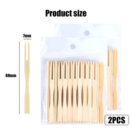 Xolixorium 200 Pack Mini Forks Bamboo Cocktail Forks 3.5 Inch – Mini Appetizer Picks for Fruit, Dessert, Charcuterie, Party Catering, Buffet Use – Natural Biodegradable Disposable Forks