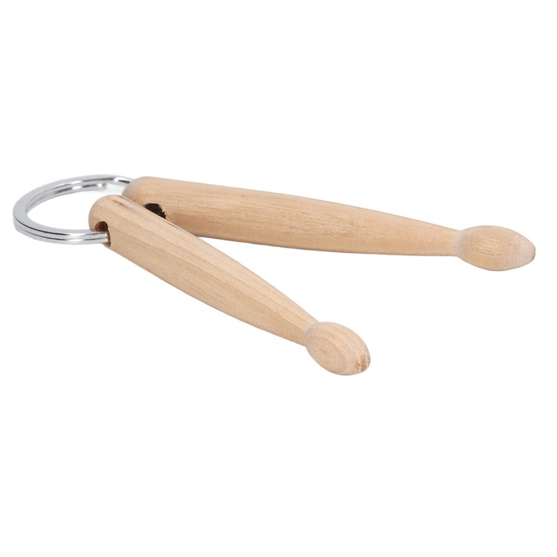 Ejoyous Wooden Drumsticks, Percussion Key Ring, Mini Wooden Keyring Drum,