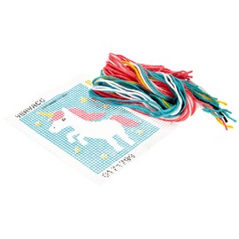 Vervaco Stickpackung Einhorn, Stickbild vorgezeichnet Stickbildpackung, vorbezeichnet, Baumwolle, Mehrfarbig, 12.5 x 16 x 0,3 cm