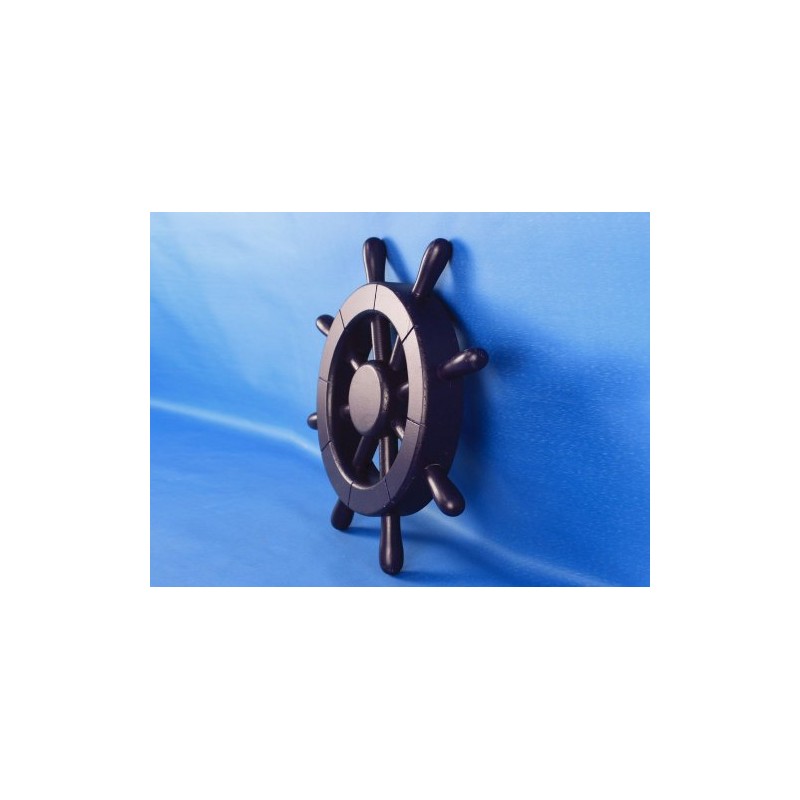 Hampton Nautical Dark Blue Ship Wheel, 12"