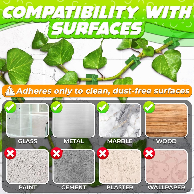 Plant Wall Clips for Climbing Plants 110 Pcs - Pothos