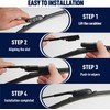 Front and Rear Windshield Wiper Blades, 3 Pcs Front and