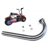 andrei-x Header Exhaust Pipe for: Coleman Powersport 98cc 3.0 HP