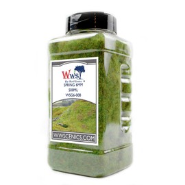 WWS War World Scenics WWScenics | 6 mm Spring Static Grass Fibres | 500 ml | WSG6-008 | Scattered Grass for Model Railway and Model Making