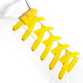 Schnüris® Elastic Shoelaces without Tying I Shoelaces with Quick Release I Magnetic Rubber Shoe Laces I Smartclip Shoelaces for Children and Adults, yellow