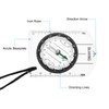 PATIKIL Orienteering Compass, Hiking Backpacking Compass with Declination Scale Map