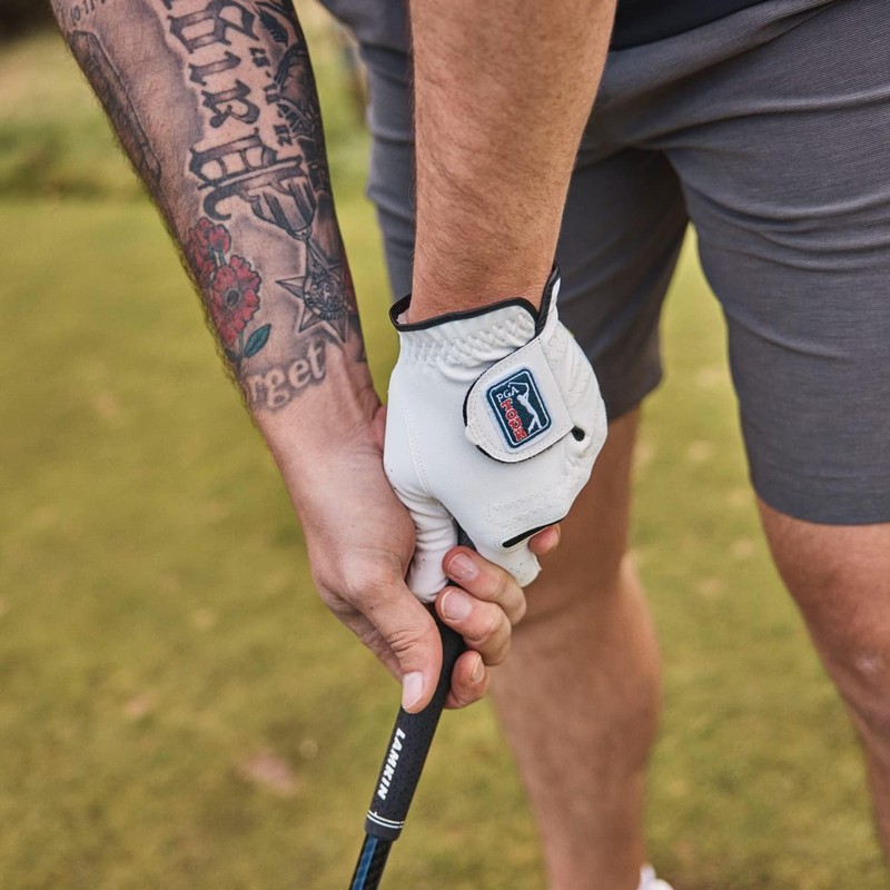 PGA Tour Men's Leather Glove - Right, Bright White, S