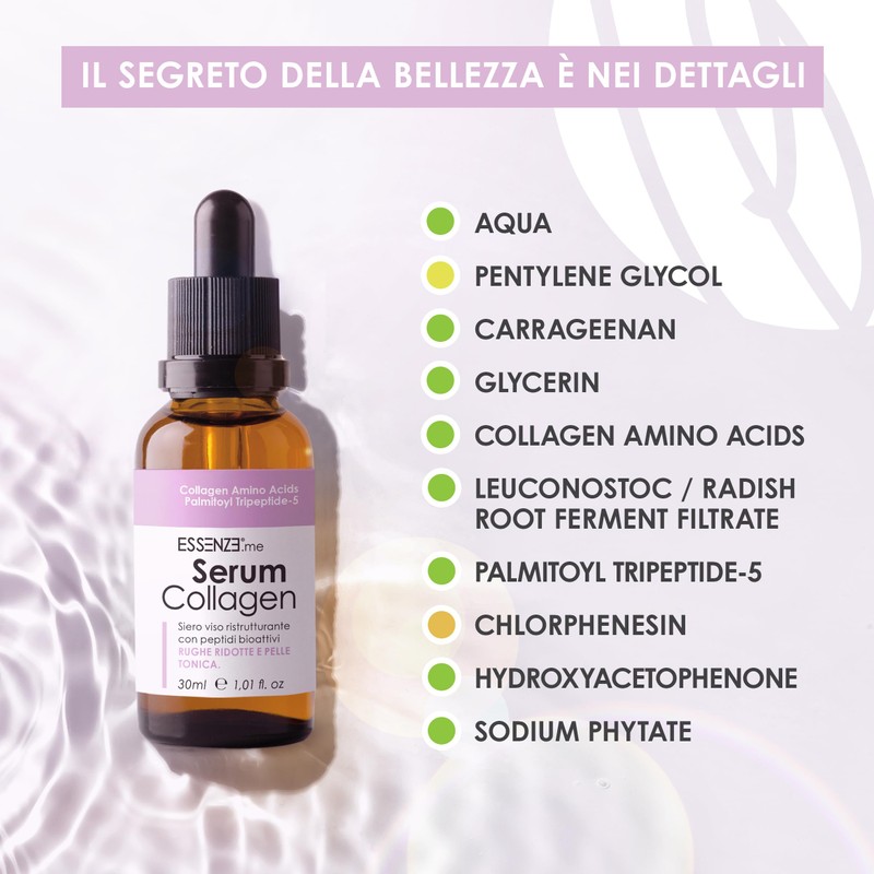 Essenze – Hydrolysiertes Kollagenserum mit bioaktiven Peptiden – Anti-Falten, feuchtigkeitsspendend,