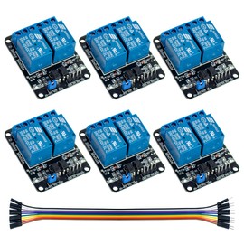 Hosyond 6Pack 2 Channel DC 5V Relay Module with Optocoupler Relay Board for Arduino Raspberry Pi MEGA2560
