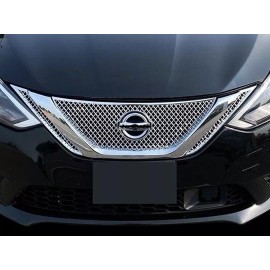 Coast2Coast International (CCI) Chrome ABS Mesh Grille Grill Overlay Trim 1 Piece FOR 2016-2019 Nissan Sentra