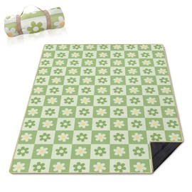 Checkered Blankets Waterproof Foldable,60''x80'' Portable Dual Layers Outdoor Travel Camping Backpacking Hiking Beach Blanket Mat for Grass Padded Lawn Park Beach,Checkered Picnic Accessories