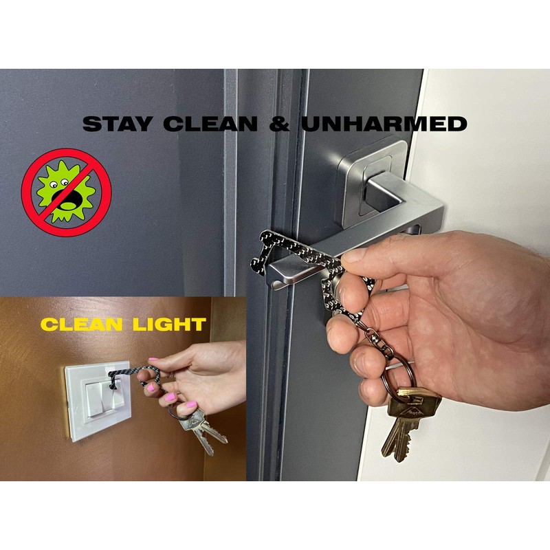 BlackStuff Genuine Carbon Fiber Contactless Door Hook Opener/Closer, Health Key