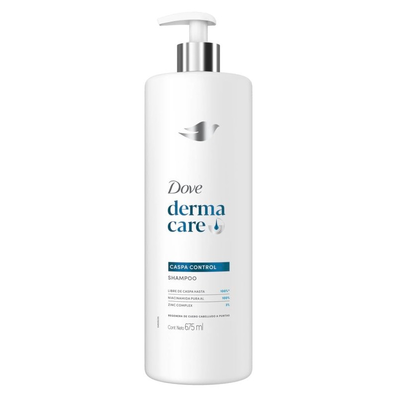 DOVE Shampoo Derma Care Caspa Control. hasta 100%* Libre de