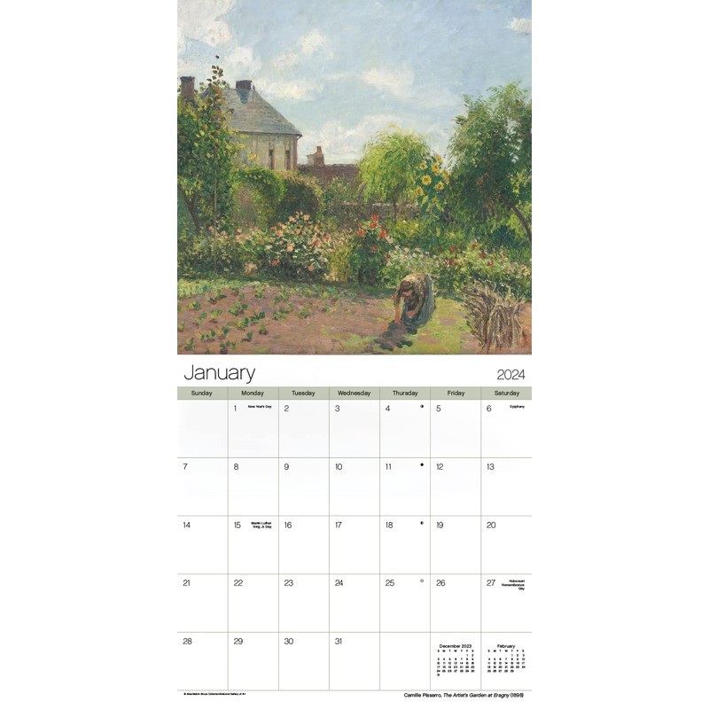 2024 Impressionism Wall Calendar