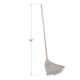 Boardwalk BWK124C 24 oz. Cotton Fiber Head Deck Mop with 54 in. Wooden Handle (6/Pack)