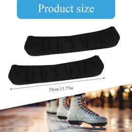 Xmart 1 Pair of Blade Protectors Ice Skates Elastic Ice Skate Protectors Superfine Fibre Ice Skate Protectors Women Men Children Skating Accessories Blade Protectors for Slip Protection (Black)